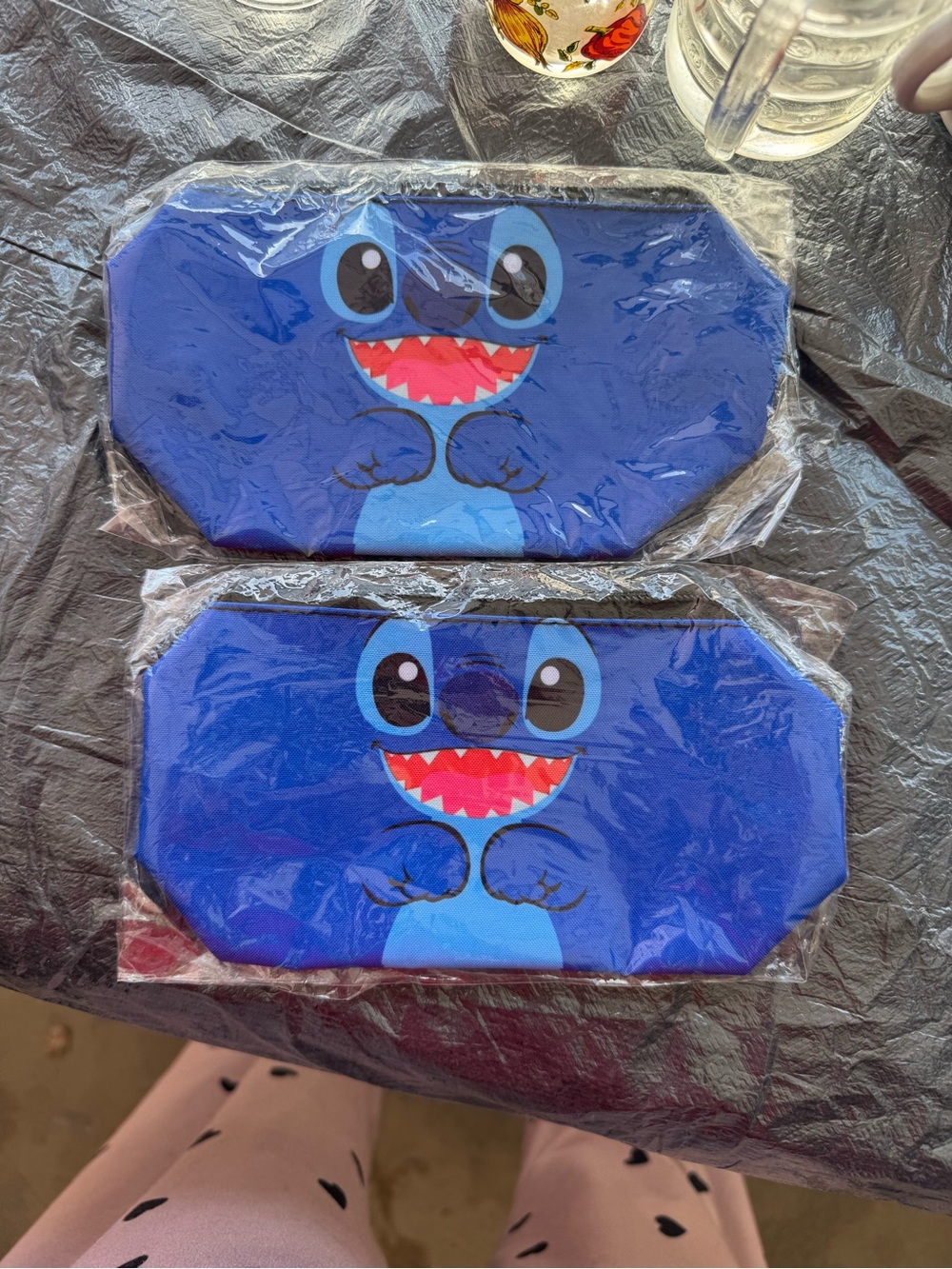 Blue Stitch Cartoon pencil Case Duo